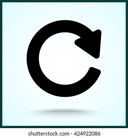 Update sign icon, vector illustration. Flat design style