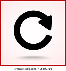 Update sign icon, vector illustration. Flat design style