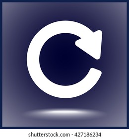 Update sign icon, vector illustration. Flat design style