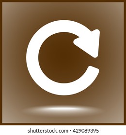 Update sign icon, vector illustration. Flat design style