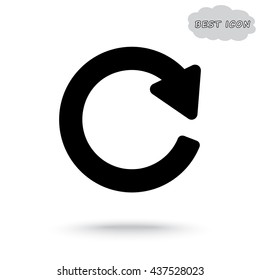 Update sign icon, vector illustration. Flat design style