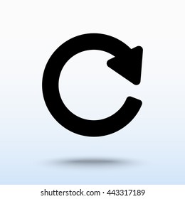 Update sign icon, vector illustration. Flat design style