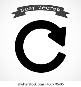Update sign icon, vector illustration. Flat design style