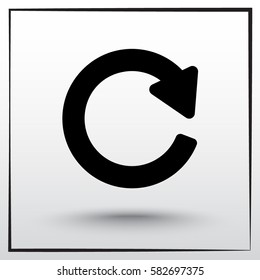 Update sign icon, vector illustration. Flat design style