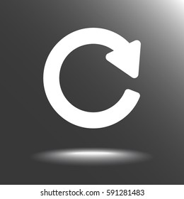 Update sign icon, vector illustration. Flat design style