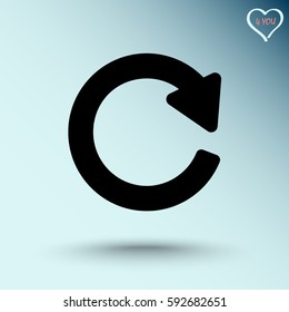 Update sign icon, vector illustration. Flat design style
