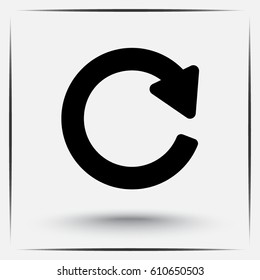 Update sign icon, vector illustration. Flat design style