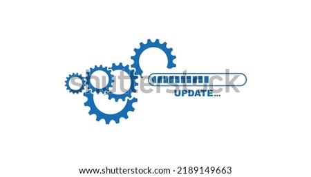 update sign on white background