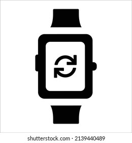 Update smart watch icon. Wearable body . Digital portable device, smart watch vector Icon
