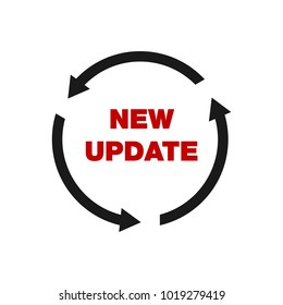 Update software icon. concept of update application progress icon, for graphic and web design