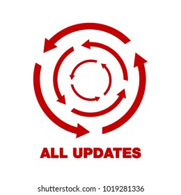 Update Software Icon. Concept Of Update Application Progress Icon, For Graphic And Web Design