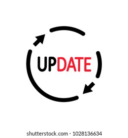 Update software icon. concept of update application progress icon, for graphic and web design