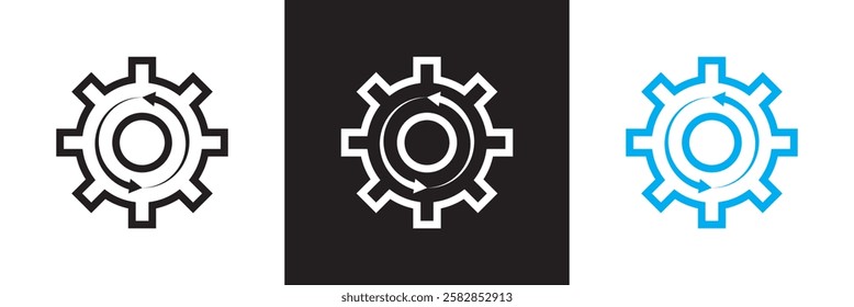 Update software icon .  System upgrade notification .  Progress install sign business concept.  isolated on white and black background. vector illustration. EPS 10