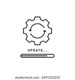 Update Software icon, template for graphic and web design. vector illustration