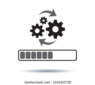 Update software, upgrade system Icon. Redesign task. Vector operation