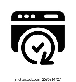 update solid icon. vector icon for your website, mobile, presentation, and logo design.