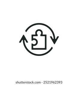 Update solution icon isolated on white background