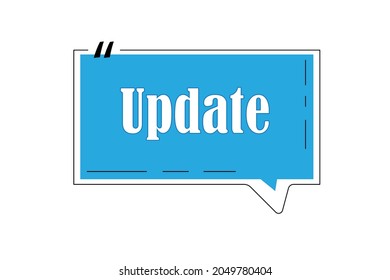 Update speech bubble on white background, vector illustration