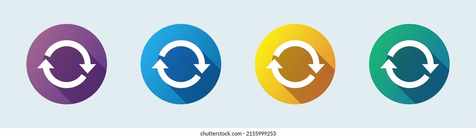 Update or synchronization icon in flat style. Cloud backup and sync icon.