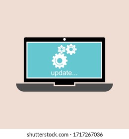 Update system icon. Concept of upgrade application progress icon for graphic and web design. Upgrade Update system icon. vector illustration.