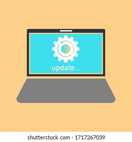 Update system icon. Concept of upgrade application progress icon for graphic and web design. Upgrade Update system icon. vector illustration.