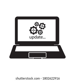 Update system icon. Concept of upgrade application progress icon for graphic and web design. Upgrade Update system icon