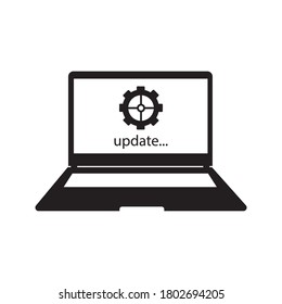Icono de actualización del sistema. Concepto de icono de progreso de la aplicación de actualización para diseño gráfico y web. Icono de actualización del sistema