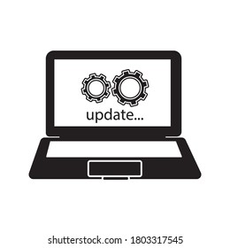 Aktualisieren Sie das Symbol des Systems. Konzept für das Upgrade von Anwendungs-Fortschrittssymbol für Grafik und Web-Design. Symbol für das Update-System aktualisieren