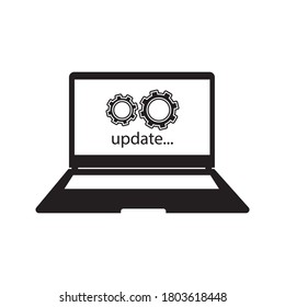 Update system icon. Concept of upgrade application progress icon for graphic and web design. Upgrade Update system icon