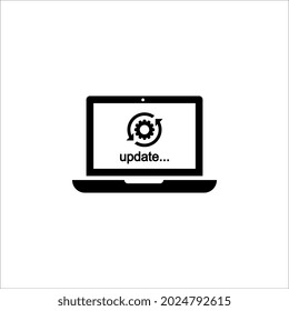 Update system icon. Concept of upgrade application progress icon for graphic and web design. Upgrade Update system icon