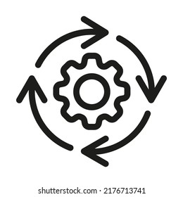 Update system icon with gears, loading or updating files icon. Reset Setting or Initialize 