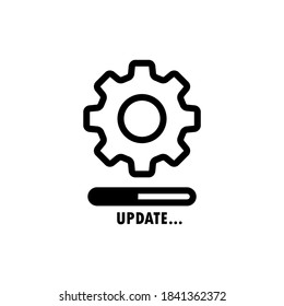 Update System Icon. Loading Process. Upgrade Application Progress Icon Or Software. Vector On Isolated White Background. EPS 10