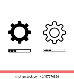Update system icon in modern flat design isolated on white background, upgrade vector illustration for web site or mobile app