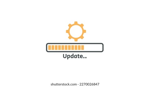 Update system icon in modern flat design isolated on white background. upgrade system icon vector illustration.