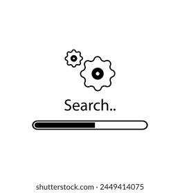 Update system icon. Search Loading process. Concept of upgrade application progress icon for graphic and web design.