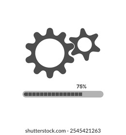 update system icon symbol on white background. Vector illustration EPS 10.