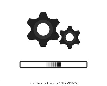 Update system icon vector. Modern flat design vector illustration, concept of upgrade application progress icon, for graphic and web design. Installation of application or software. Loading process