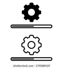 Update system icon vector set. upgrade illustration sign collection. download symbol.