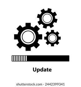 update system icon vector. upgrade application progress icon, software Loading vector illustration on white background..eps