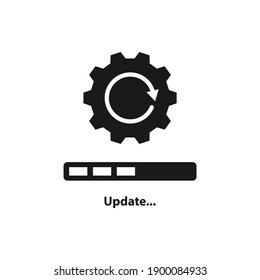 Update System Progress. Loading Process.  Upgrade Application Icon Concept Isolated On White Background. Vector Illustration