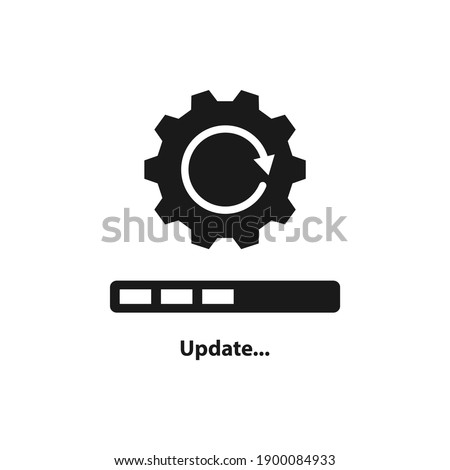 Update system progress. Loading process.  Upgrade application icon concept isolated on white background. Vector illustration