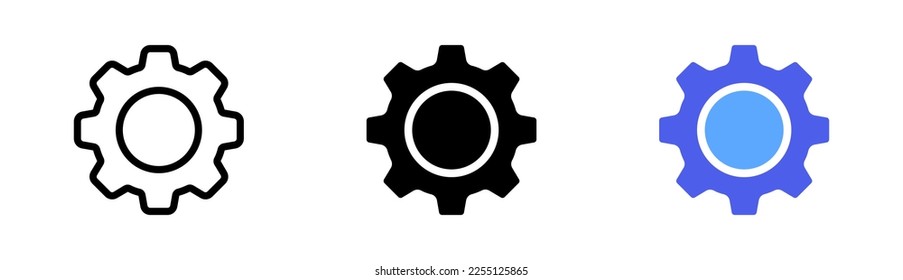 Actualizar el icono del conjunto del sistema. Concepto de progreso de la aplicación de actualización. Icono de carga y marcha. Icono de barra de progreso. Icono de vector en línea, estilo negro y colorido sobre fondo blanco