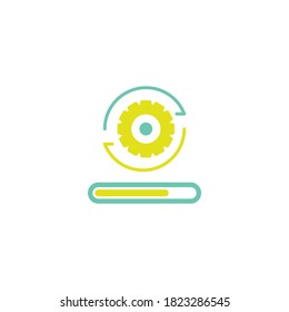 update system vector logo design template