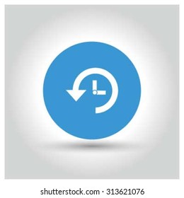 update Task Icon. Blue Business Pictogram. vector illustration