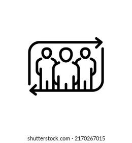 Update Team Line Icon Linear Style Stock Vector (Royalty Free ...