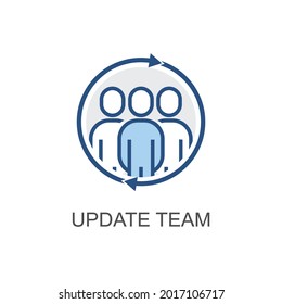 update team simple icon, suitable for presentations, websites, marketing tools