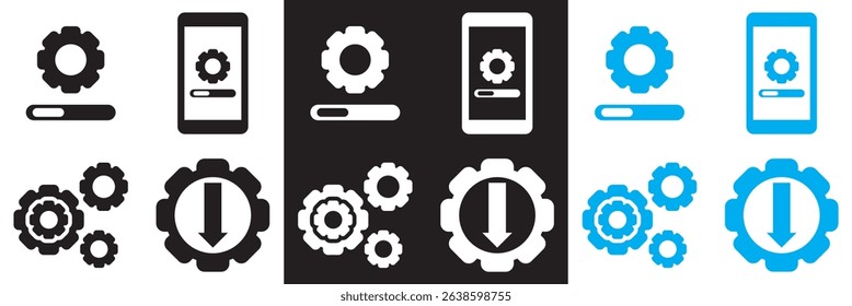 Update, upgrade, and install concept icon. Vector pictograms of body organs icon. Vector for websites, mobile interfaces, presentations, banner, visual branding etc. Vector illustration. EPS 10