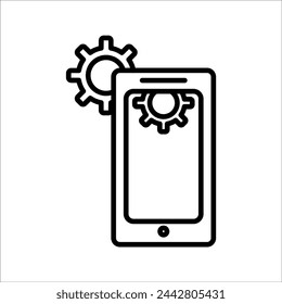 Update, upgrade, progress bar and install editable stroke outline icon concept isolated on white background flat vector illustration. Pixel perfect.