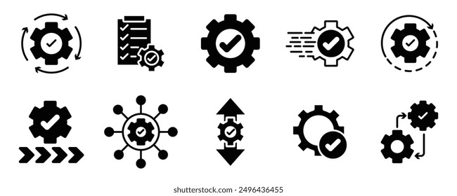 Update, upgrade, progress bar and install concept editable stroke outline icon isolated on white background flat vector illustration.