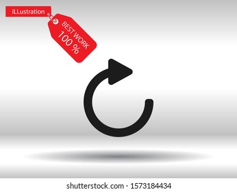 Update vector icon , lorem ipsum Flat design